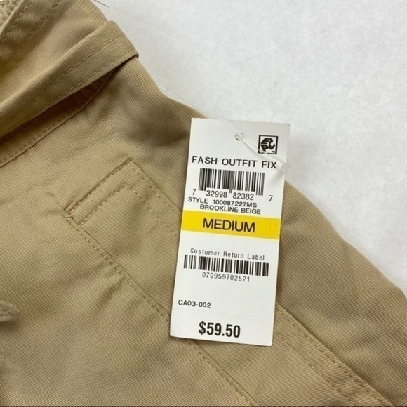 Maison Jules Beige Belted Pocketed Crop Pant - Picture 6 of 10